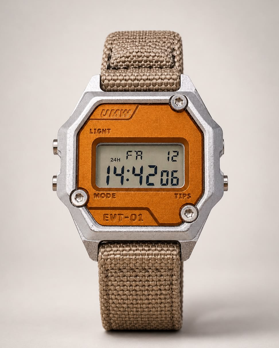 Retro industrial digital watch